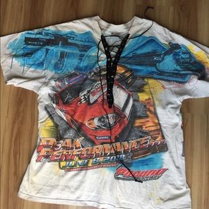 Over Sized Hand made Lace Up Nascar Tee